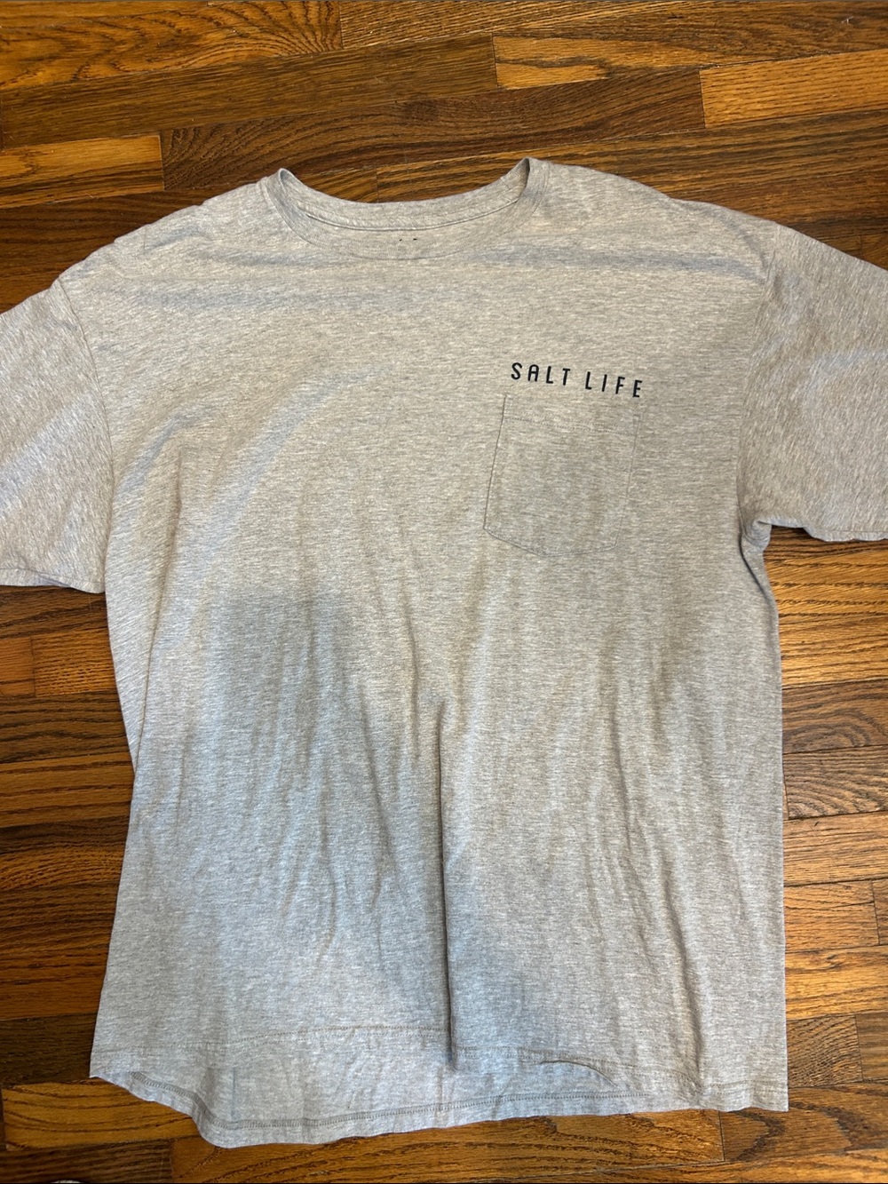Salt Life Light Gray Short Sleeve Pocket Tee